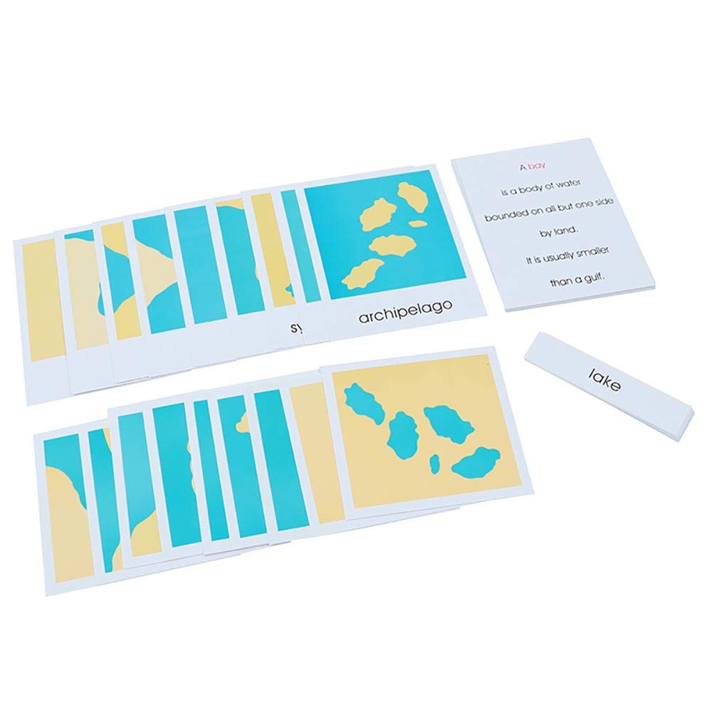 Land and Water Form Cards Set-Montessori Geography Educational Materials