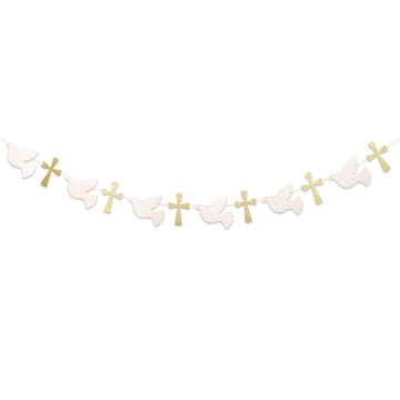 Eurteka Christening Dove and Cross Banner
