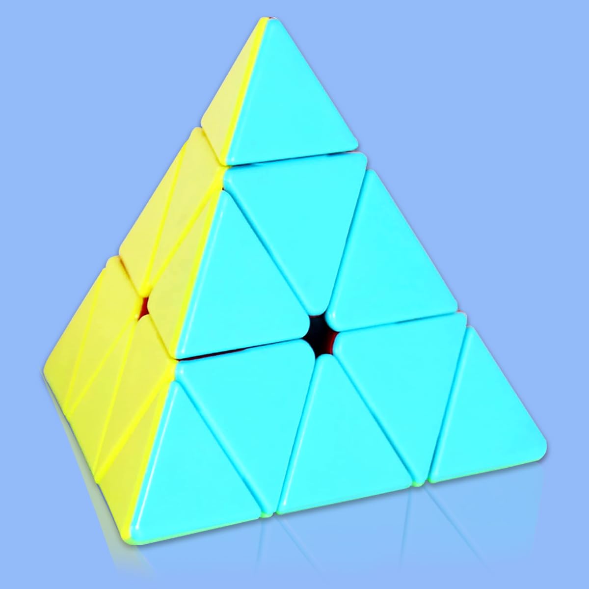 3X3 Pyramid Speed Cube Brain Teasers 3X3X3 Triangle Puzzle Magic Cube Brain Teaser Puzzle Toy Stickerless Cube Games Toys Vivid Color