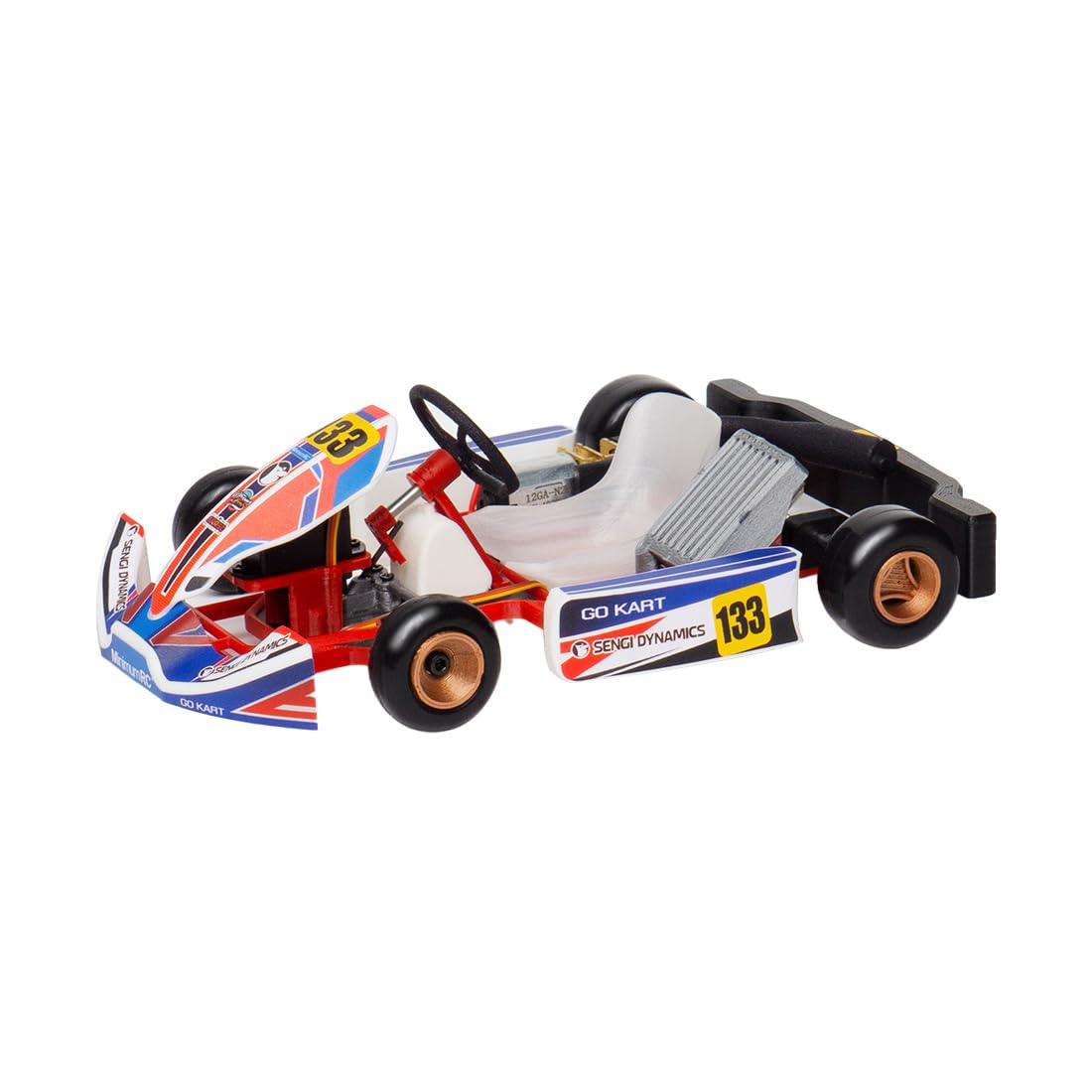 YounggDiy Kart-80 1/32 Scale 2.4G Mini RC Kart Assembly Model Kit with Remote Control and Two Battery, DIY Remote Control Hobby Sports Car Toys Gifts