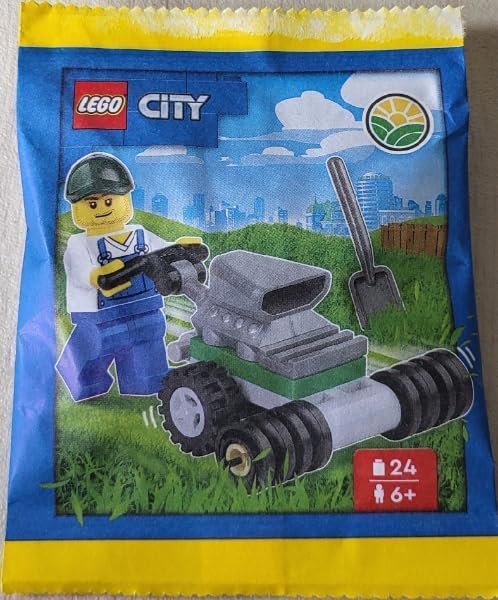 LEGO City: Farmer Minifigure with Lawn Mower - Mini Set