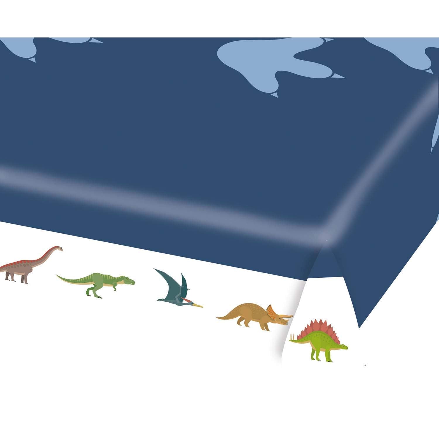Amscan Generique - Nappe in Papier Grands Dinosaurs Blue 115 x 175 cm