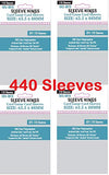 Sleeve Kings Card Sleeves 63.5x88mm Standard Size - Clear Polypropylene, 60 Micron, 440 Standard Board Game Card Sleeves Board - SKS-8810X4