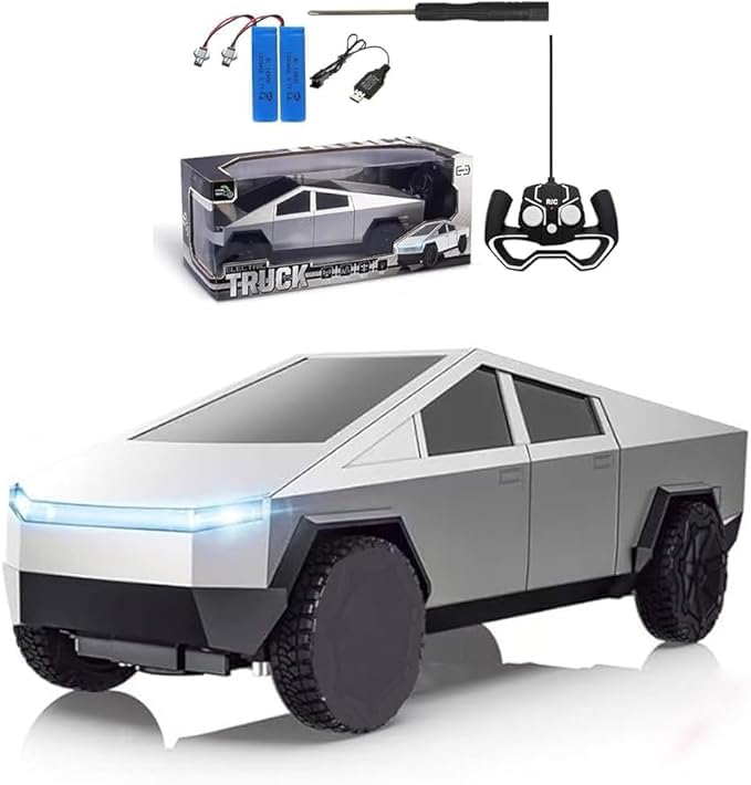 Remote Control Truck Toy CyberCar with Light Effect Truck Toy with 2.4GHz 2WD RC Car, Constant Speed Cruise Function Ideal Charistmas Gift for Kids