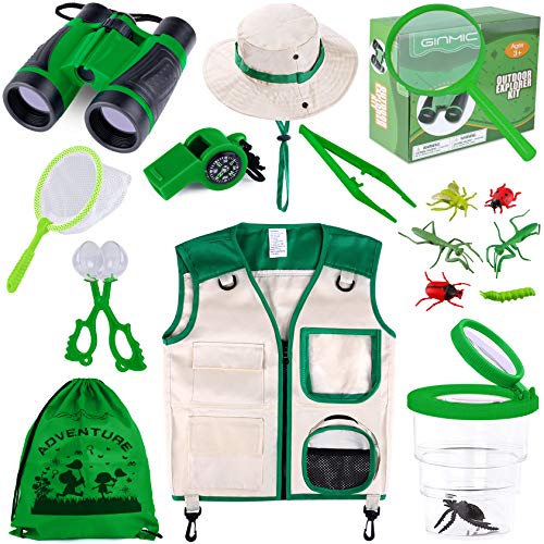 Kids Explorer Kit - Bug Catcher with Binoculars & Safari Costume Vest