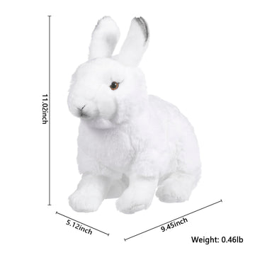gtadqiu White Plush Bunny Stuffed Animal, 11 Inch