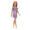 Barbie , Blonde, Wearing Purple and Yellow Heart-Print Dress and Platform Sneakers, for 3 to 7 Year Olds