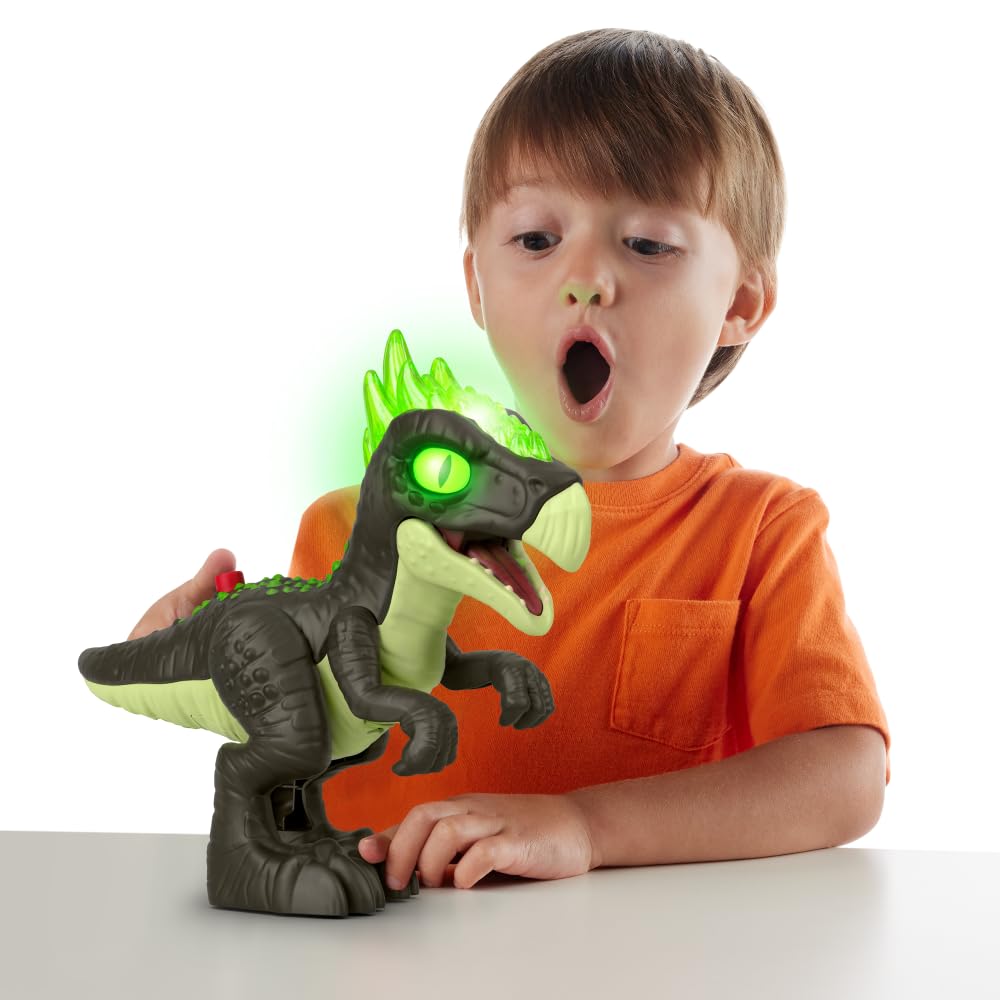 Fisher-Price Imaginext Jurassic World Dinosaur Toy Deluxe Dracorex XL 10-Inch with Lights & Sounds for Pretend Play Kids Ages 3+ Years