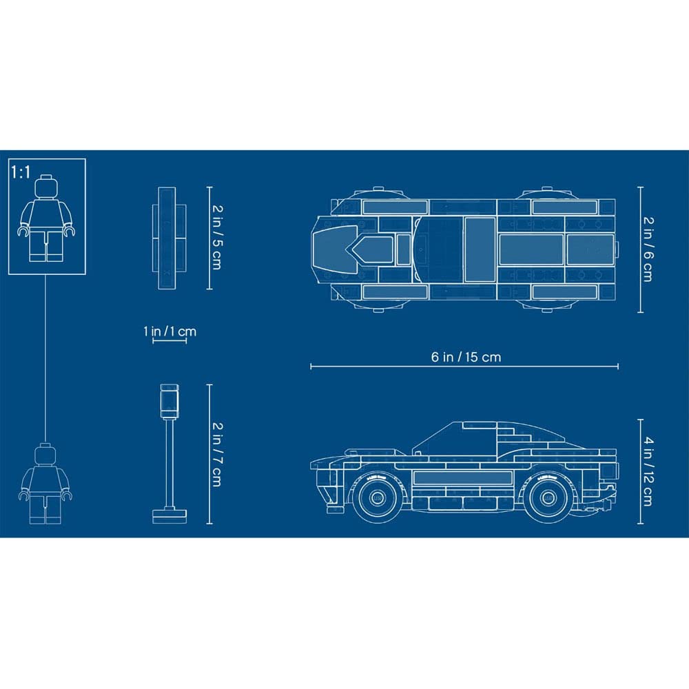 LEGO Speed Champions 1968 Ford Mustang Fastback 75884 Building Kit (183 Pieces)