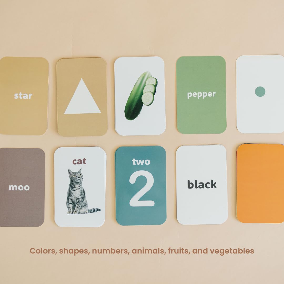 Solobo Learn & Drop Toddler Toy, Montessori Learning Games, 50 Preschool Flashcards for Toddlers 1-3, Learning Resources, Toddler Toys 2-3, Sight Word