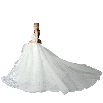 Fashion Princess Wedding Dress Party Gown Clothes for 11.5inch Doll Fishtail Dresses 1:6 Dolls Accessories (Style B)