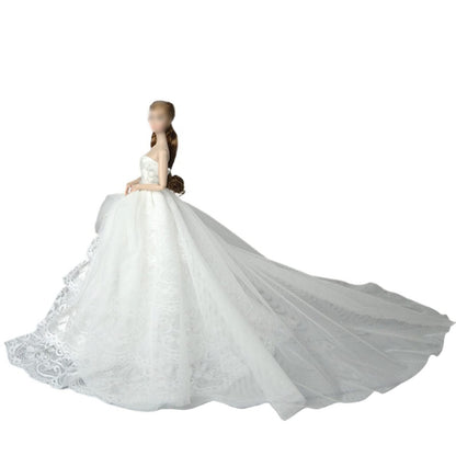 Fashion Princess Wedding Dress Party Gown Clothes for 11.5inch Doll Fishtail Dresses 1:6 Dolls Accessories (Style B)
