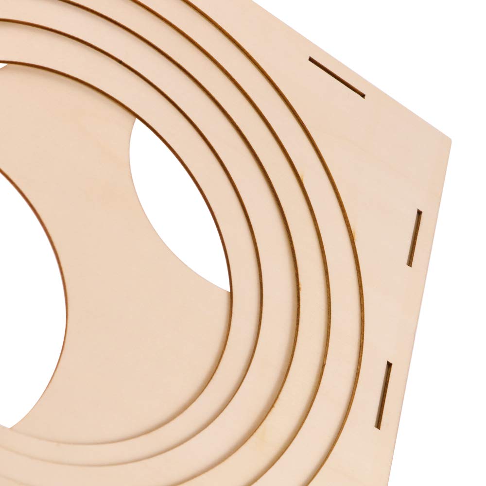 9 Holes Collapsible Wood Balloon Sizer Cube Box from 2" to 10",Balloon Measurement Tool for Birthday,Wedding,Party Decorations,Balloon Arches Columns