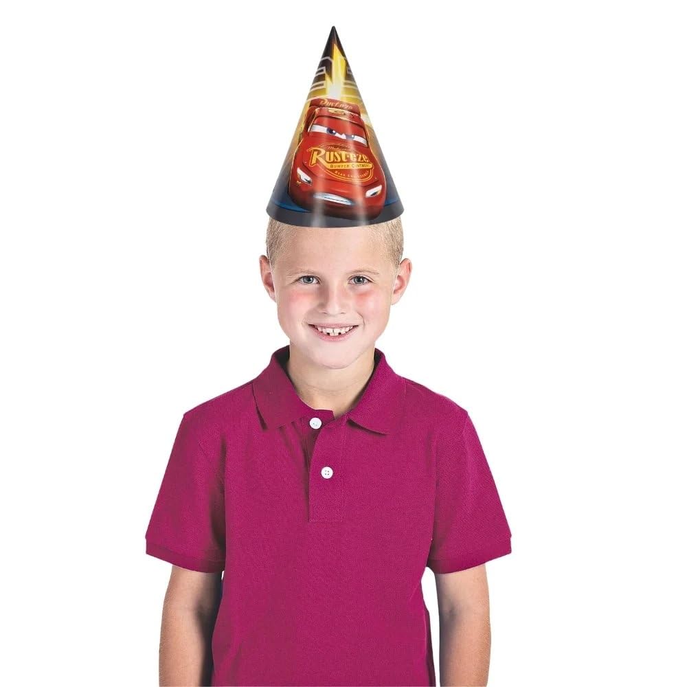 Disney Cars 3 Movie Party Hats (Pack of 8) - Vibrant, Colorful & Sturdy - Perfect for Themed Birthday Parties & Celebrations