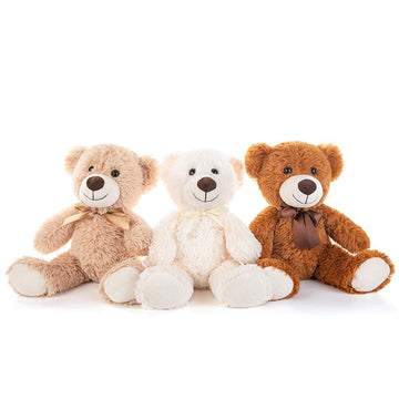 MorisMos 3 Packs Teddy Bears Bulk Stuffed Animals, Cute Small Teddy Bear Plush Toys, Little Stuffed Bear for Kids on Centerpiece Baby Shower, 14
