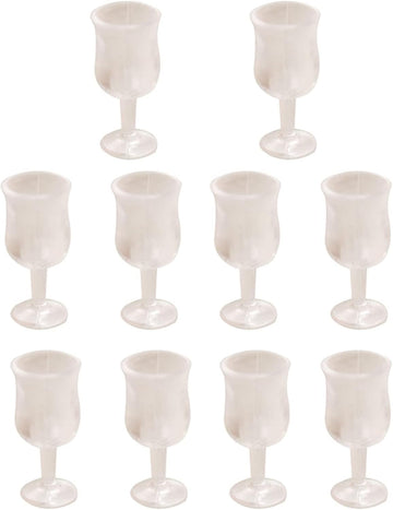 10Pcs Miniature Cup Lovely DIY Mini Goblet Model Play House Drinkware Toy, Dollhouse Accessories