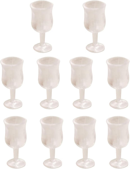 10Pcs Miniature Cup Lovely DIY Mini Goblet Model Play House Drinkware Toy, Dollhouse Accessories