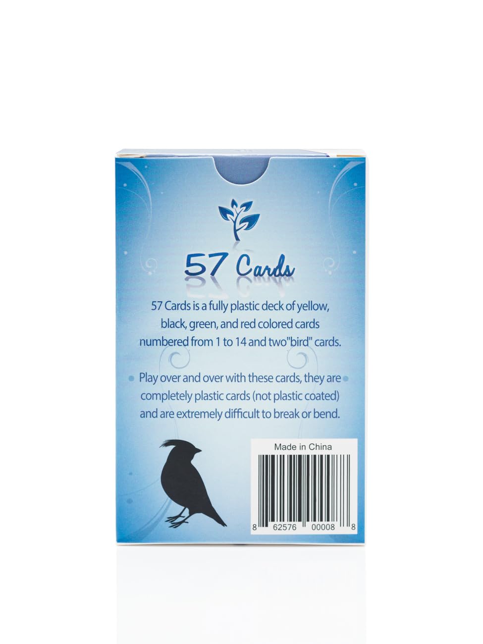 57 Cards Plastic Bird Cards 10th Anniversary Deck. Durable, Waterproof, & No Fraying.