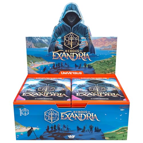 UniVersus: Critical Role: Heroes of Exandria - Booster Display - Includes 24 Booster Packs (11 Cards Ea), Deck-Building Card Game, Randomly Assorted
