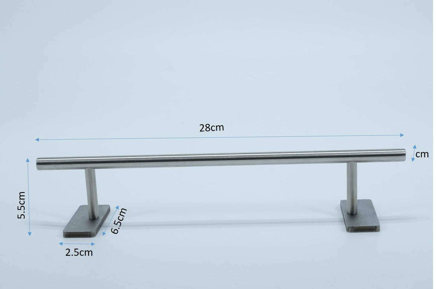 LEEFAI Fingerboard Rail Obstacles 28x5.5cm -Stainless Steel Finger Mini Skateboard Round Rail for Your Fingerboard ramps and Park