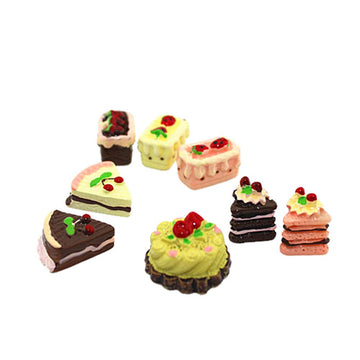SXFSE Dollhouse Decoration Accessories,1/12 Scale Miniature Dollhouse Accessories Decoration Mini Cake