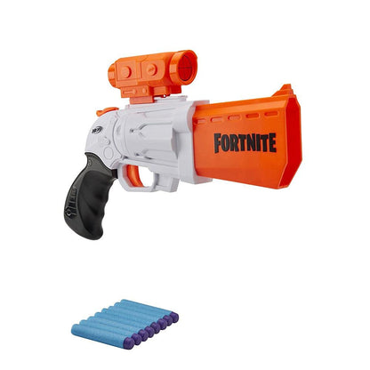 Nerf Fortnite SR Blaster – 4-Dart Hammer Action – Includes Removable Scope and 8 Official Nerf Elite Darts – Youth, Teens, Adults E9391EU5