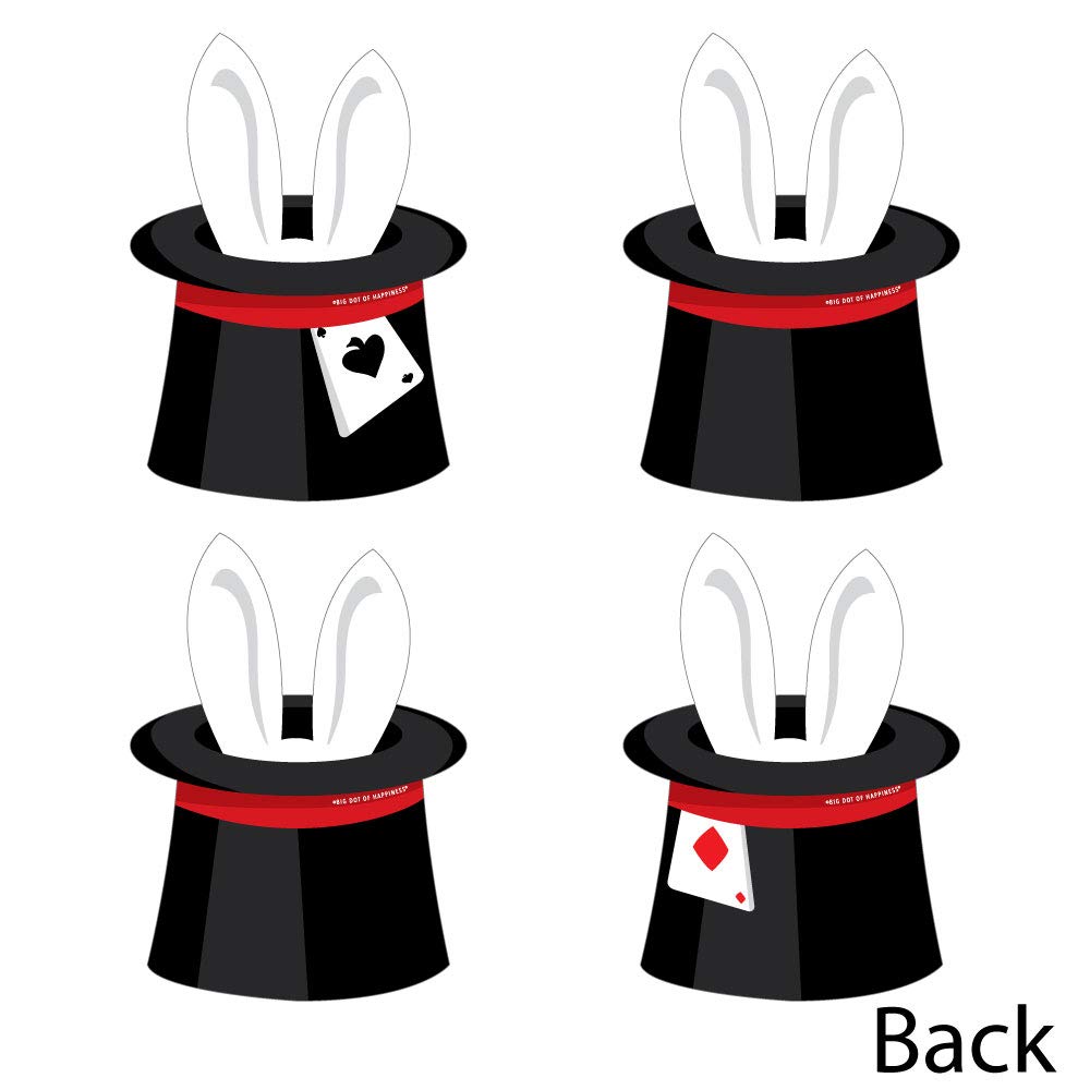 Big Dot of Happiness Ta-Da, Magic Show - Rabbit in a Magician’s Hat Decorations DIY Magical Birthday Party Essentials - Set of 20