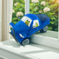 XIAOMOHAN New Blue Car Plush Stuffed Toy, Cute Plush Toy Decoration Gift