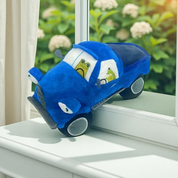 XIAOMOHAN New Blue Car Plush Stuffed Toy, Cute Plush Toy Decoration Gift