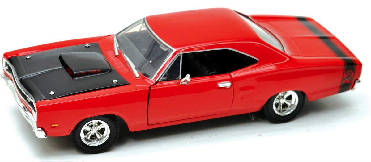 1969 Dodge Coronet Super Bee Red 1/24 Diecast Model Car by Motormax
