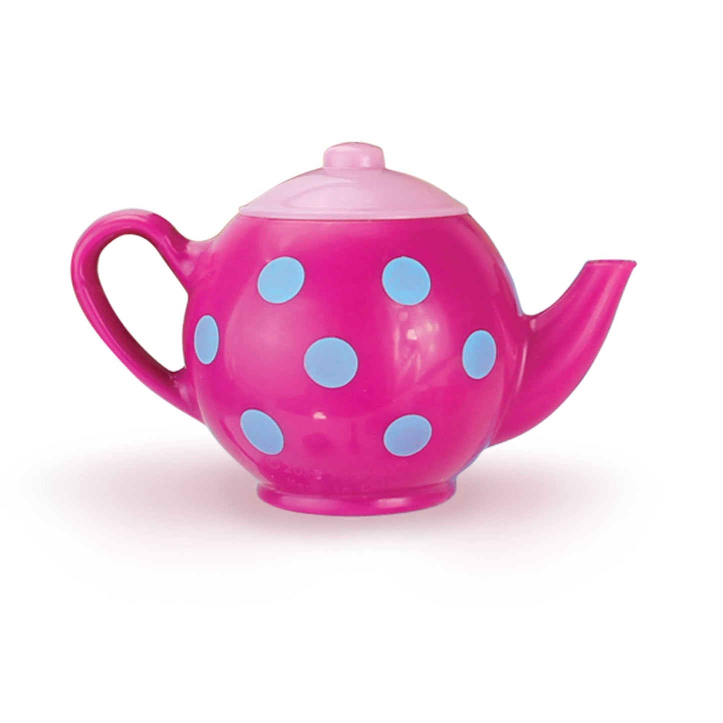 Sophia's 17 Piece Polka Dot Tea Set with Tea Pot and Cups Plus Four Detailed Petit Four Cakes for 18 Inch Dolls, Pink/Blue