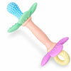 Everneer Silicone Teether Tube Stick for Babies - Textured Teething Toy with Grip Handle, Reaches Front Gums & Back Molars, BPA-Free, Easy to Hold