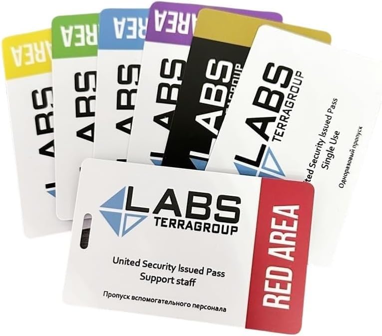 FLOORSOUTH Escape from Tarkov Red Card TerraGroup Labs Key Card Accessories 7pcs