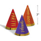 Birthday Rainbow Mini Cone Party Hats - 4" (12 Pcs) - Vibrant and Fun Paper Party Accessories