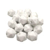 Arakierst 30pcs Silicone Polygon Pearl Beads for Pen 17mm Silicone Geometric Icosahedron Bead for Keychain Mom Lanyard Craft Jewelry Making