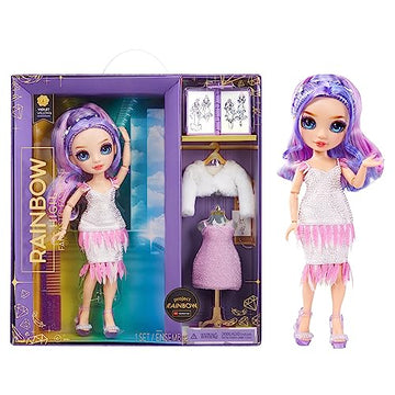 Rainbow High Fantastic Fashion Violet Willow - Purple 11” Fashion Doll and Playset with 2 Complete Doll Outfits, and Fashion Play Accessories, for