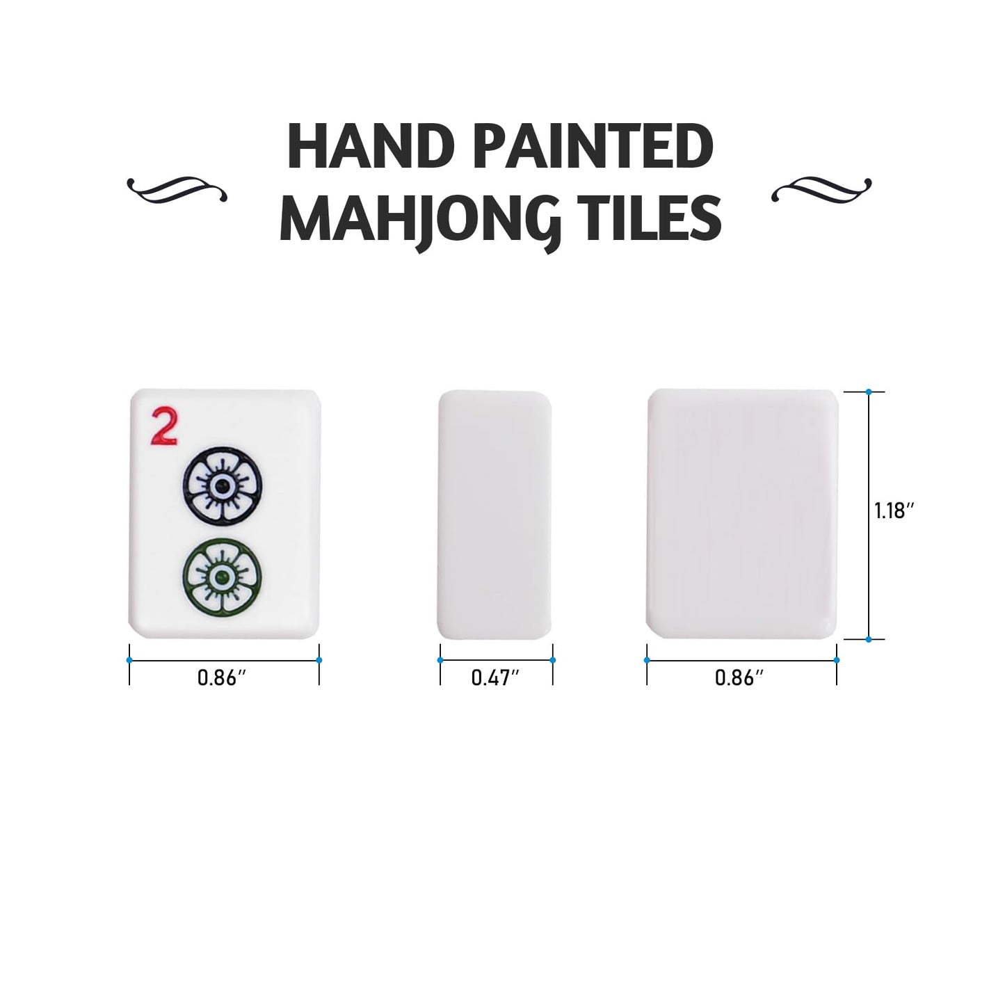 EdenRiver Mahjong Tile Set with Mahjong Tile, Mahjong Racks with Pushers, Mahjong Tile Bag - Full American Mahjong Game Set for Travel, Home & Party