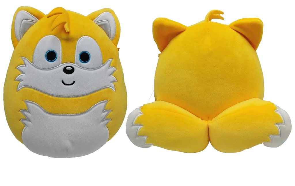 Squishmallows Kellytoy SEGA Sonic, Knuckles, Tails, Shadow Plush Toy (8/'' Set of 4 Sonic), 8 inch (SQK2821)