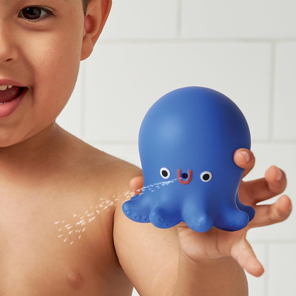 Itzy Ritzy Bathtime Gift Set - 12-Piece Baby Bath Toys for Infants & Toddlers - Stacking Lighthouse, Ring Toss, Scoop, Squirters & Sailboat - Develops