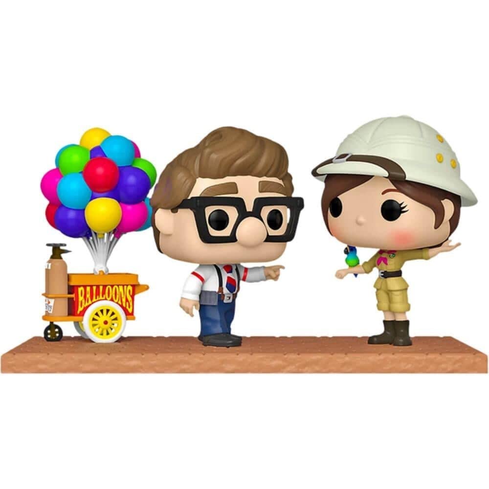 Funko Pop! Moment Disney Pixar Up Carl & Ellie with Balloon Cart Vinyl Figures - Special Edition Exclusive