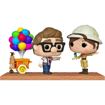 Funko Pop! Moment Disney Pixar Up Carl & Ellie with Balloon Cart Vinyl Figures - Special Edition Exclusive