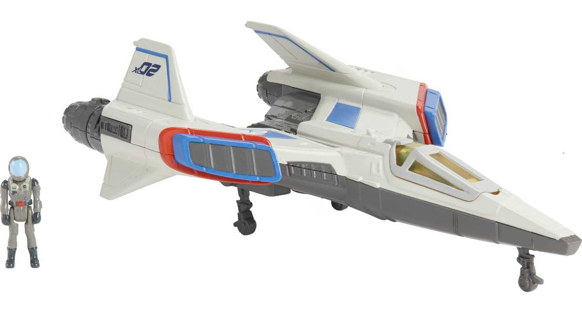 Mattel Disney Pixar Lightyear Hyperspeed Series XL-02 Spaceship & Buzz Lightyear Figure, 6.7 Inch Long Vehicle & 1.25 Inch Figure, Toy 4 Years & Up