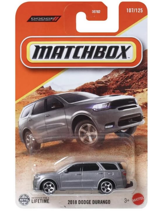 Matchbox 2018 Dodge Durango [Silver] 107/125, 1:64 Scale Diecast Toy Vehicle