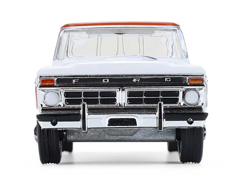 1977 F 150 Ranger XLT Pickup Truck Orange and White All Terrain Series 17 1/64 Diecast Model Car by Greenlight 35310D