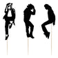 LVEUD Dance King Happy Birthday Cake Topper Forever God Art Dance Theme Birthday Cake Topper Birthday Party Cake Decorations (7pcs)