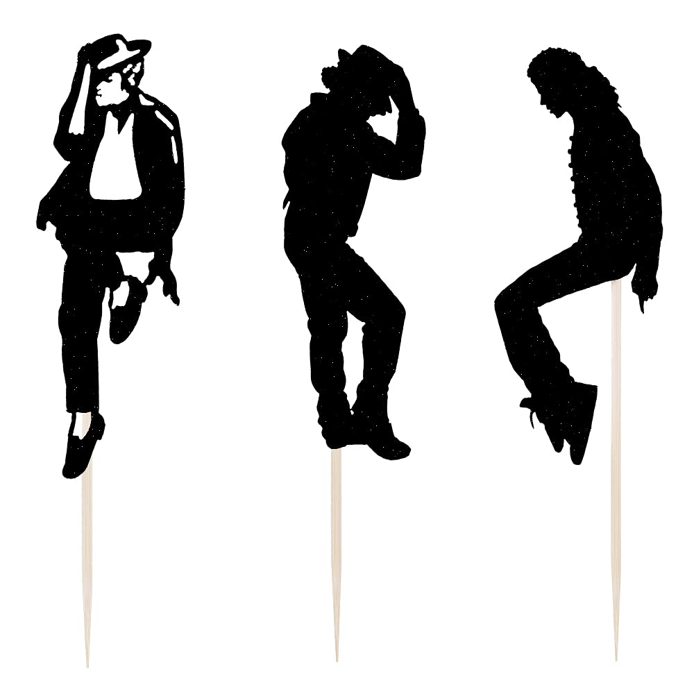 LVEUD Dance King Happy Birthday Cake Topper Forever God Art Dance Theme Birthday Cake Topper Birthday Party Cake Decorations (7pcs)