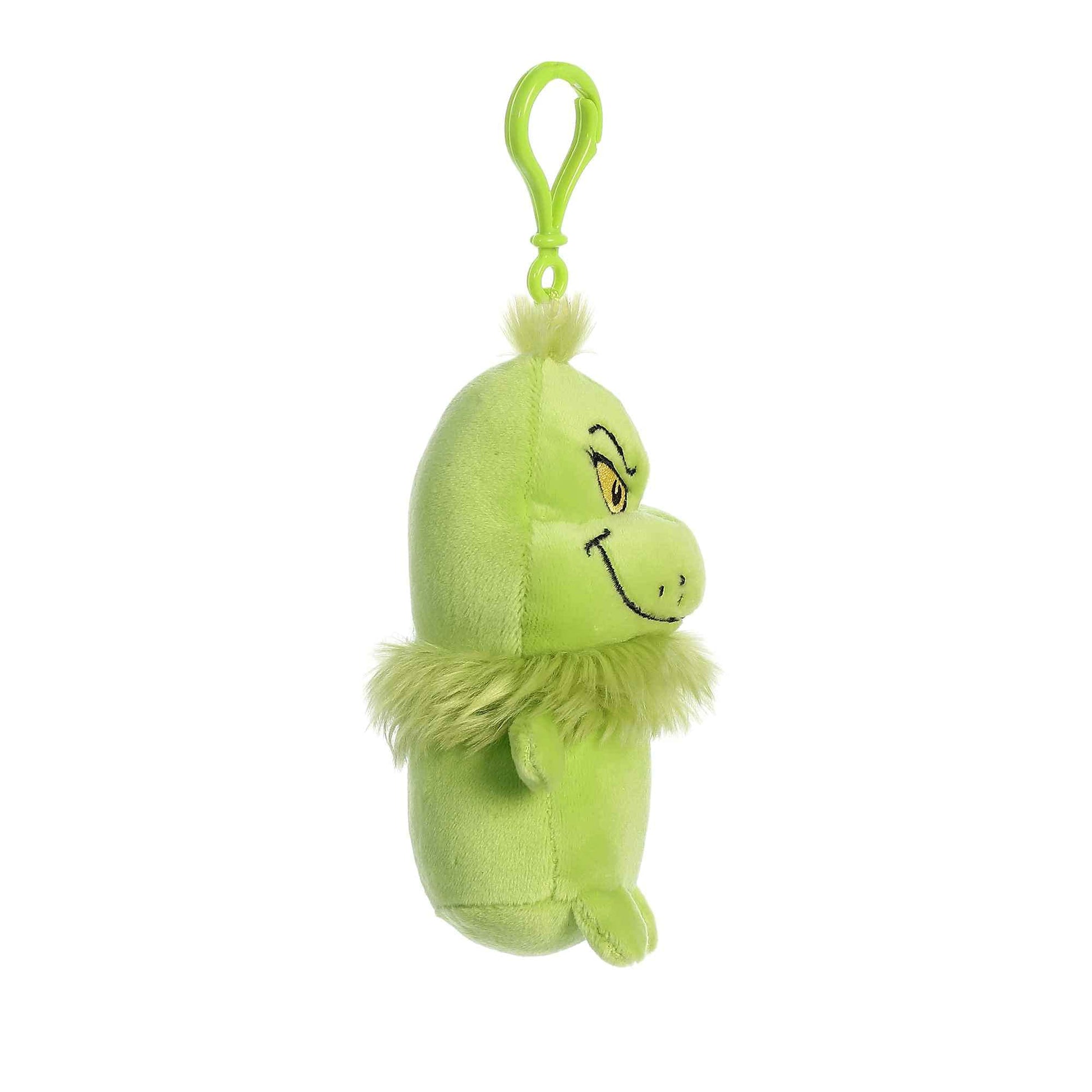 Aurora® Whimsical Dr. Seuss™ Squishy Grinch Clip-On Stuffed Animal - Officially Licensed Plush for Imaginative Play - Perfect for Kids and Adults