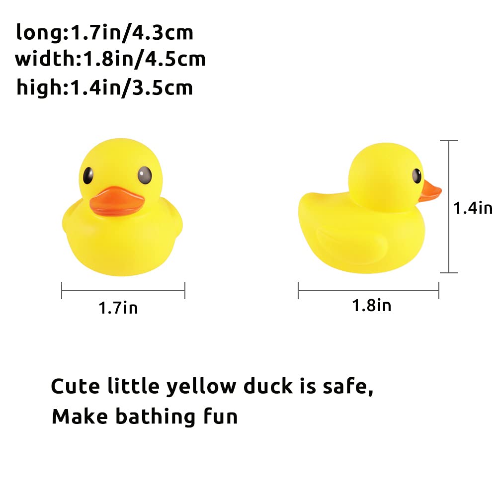 CICITOYWO Yellow Rubber Ducks, 30pcs Preschool Small Bath Toys Bathtub Floating Duckies Gift for Baby Shower Infants Kids Toddler Party Decoration