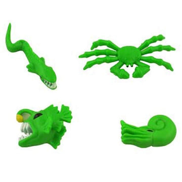 Fisher-Price Replacement Parts Imaginext Ocean Boat Playset N0763 - Replacement 4 Green Sea Creature Figures Crab Fish