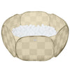 3 Sprouts Kids Pop-Up Ball Pit, Balls Not Included, Checkerboard Beige